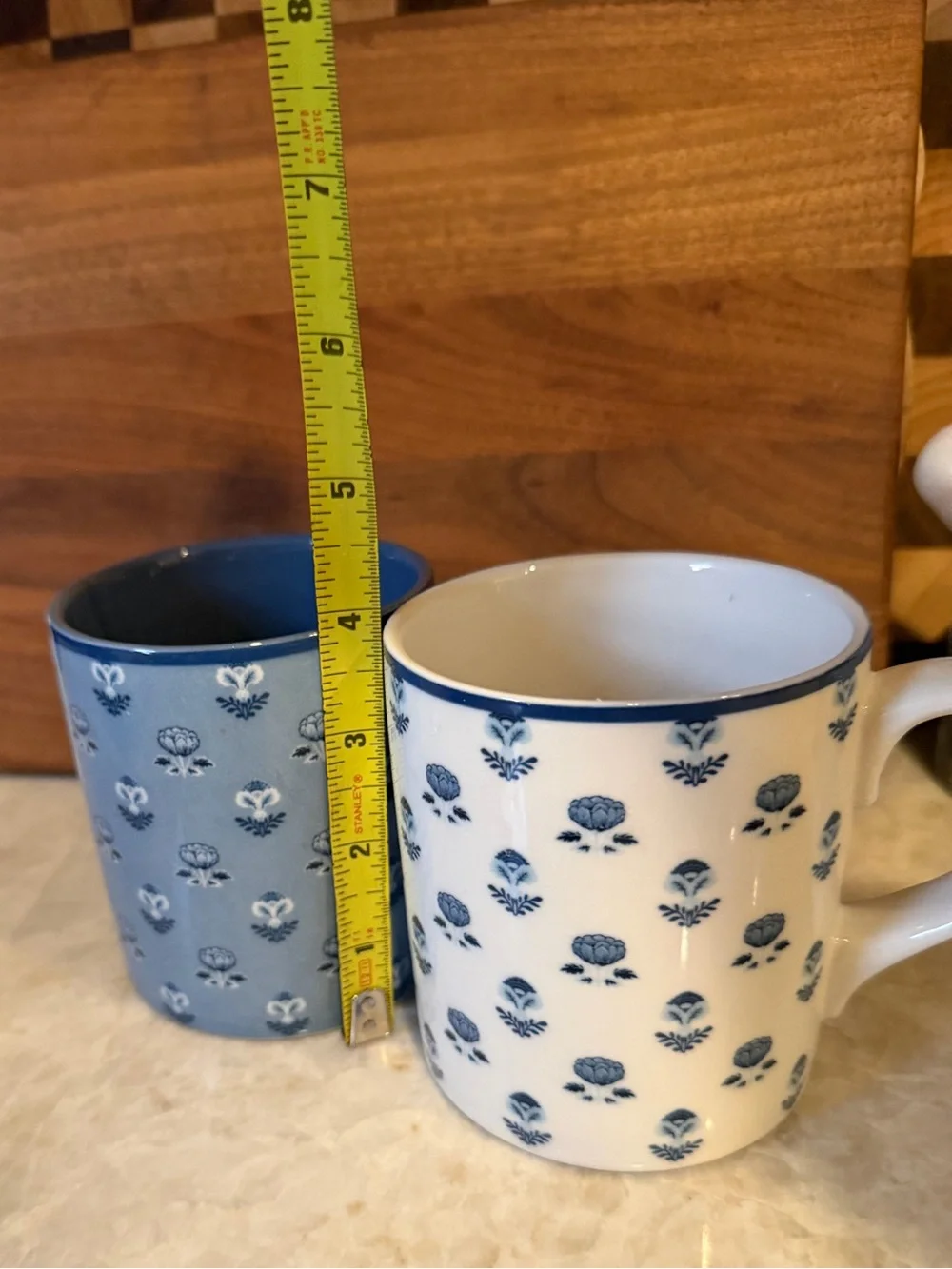 Kravet x Pottery Barn blue and white garden mugs set of two